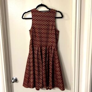Aqua dress - size Large- burgundy